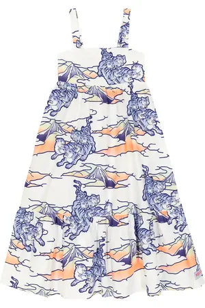 Kenzo Bedrucktes Kleid aus Baumwollpopeline