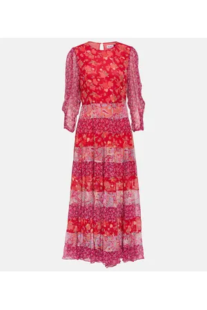 RIXO London Midikleid Kristen aus Voile