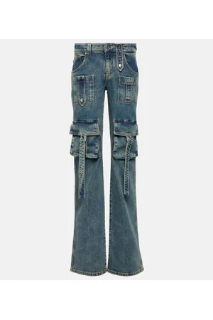 BLUMARINE Low-Rise-Cargohose aus Denim