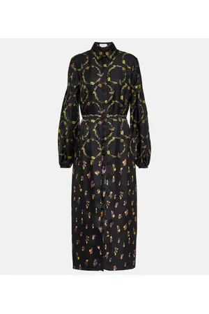GABRIELA HEARST Maxikleid Mauri aus Seiden-Twill