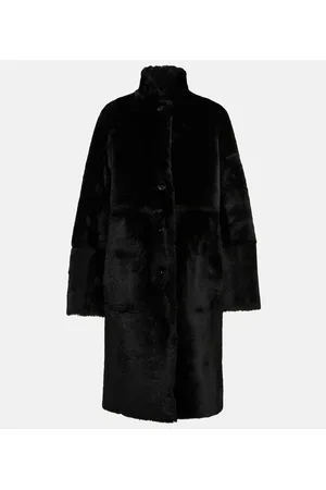 Joseph Wendbarer Mantel Brittany aus Leder und Shearling