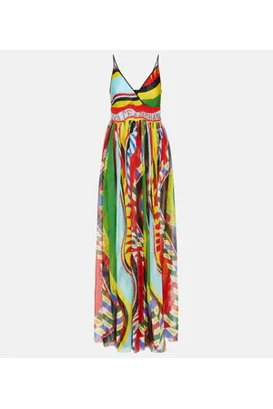 Dolce & Gabbana Maxikleid Carretto aus Seide