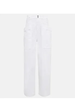 Marant Etoile High-Rise-Hose Ruby aus Baumwolle