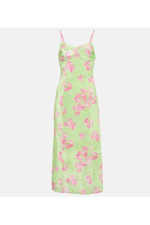 LOVESHACKFANCY Midikleid Sima aus Seide