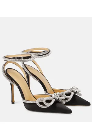 Mach & Mach Verzierte Pumps Double Bow aus Satin