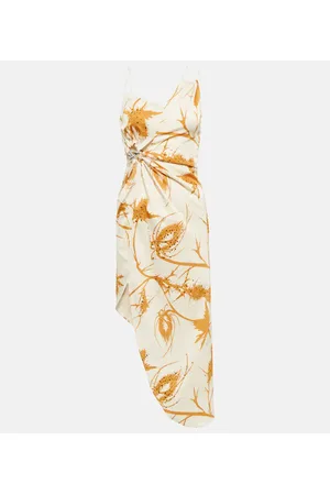 JACQUES WEI Bedrucktes Midikleid