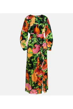 La DoubleJ Bedrucktes Maxikleid Penny aus Satin