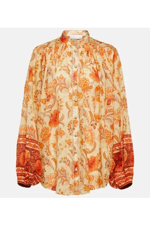 ZIMMERMANN Bedruckte Bluse Junie aus Ramie