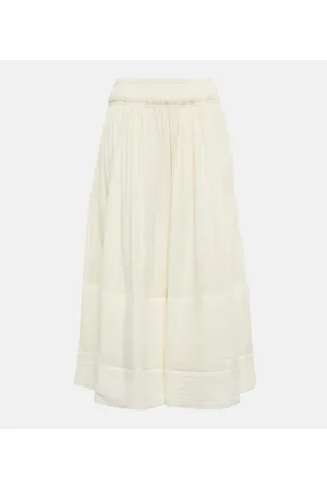 Tory Burch Midirock aus Baumwolle und Leinen