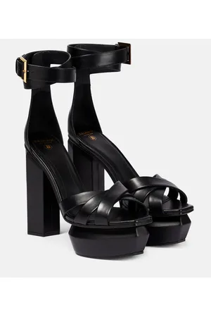 Balmain Plateausandalen Ava aus Leder