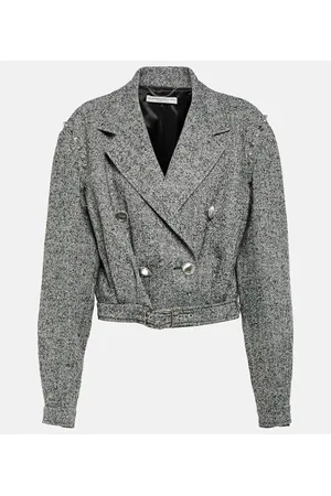 Alessandra Rich Verzierte Jacke aus einem Wollgemisch