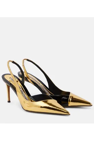 ALEXANDRE VAUTHIER Slingback-Pumps aus Metallic-Lederimitat