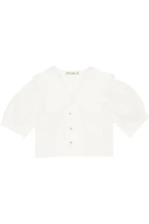 The New Society Bestickte Bluse Antonella aus Baumwolle