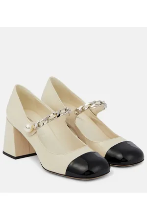 Miu Miu Verzierte Mary-Jane-Pumps aus Leder