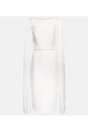 Safiyaa Midikleid Essiah aus Crêpe und Satin