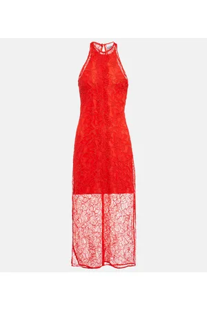 Ganni Midikleid aus Spitze