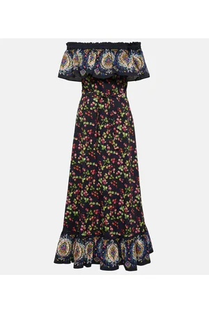 Etro Maxikleid aus einem Baumwollgemisch