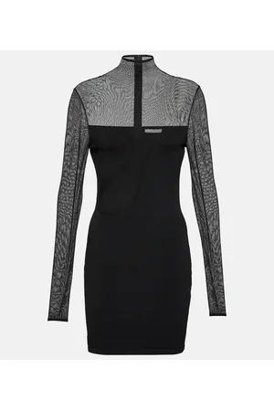 Nensi Dojaka Minikleid aus Mesh und Jersey