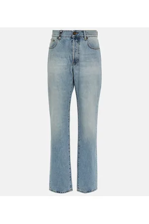 Saint Laurent High-Rise Straight Jeans