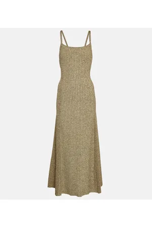 Ganni Midikleid aus Rippstrick