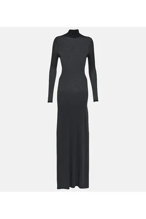 Balenciaga Maxikleid aus Rippstrick