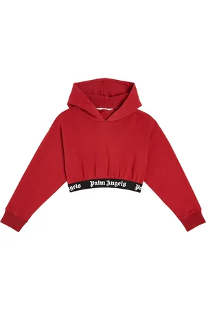 Palm Angels Cropped-Hoodie aus Baumwoll-Jersey