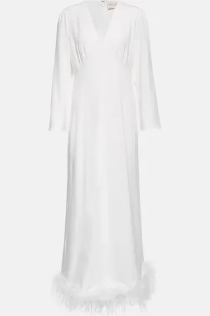 RIXO London Bridal Maxikleid Mya mit Federn