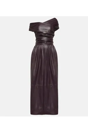 Altuzarra Off-Shoulder-Maxikleid Corfu aus Leder