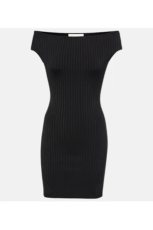 Ami Off-Shoulder-Minikleid aus Rippstrick