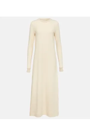 Jil Sander Midikleid aus Wolle und Baumwolle