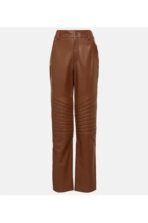 GIUSEPPE DI MORABITO Gerade High-Rise-Hose aus Leder