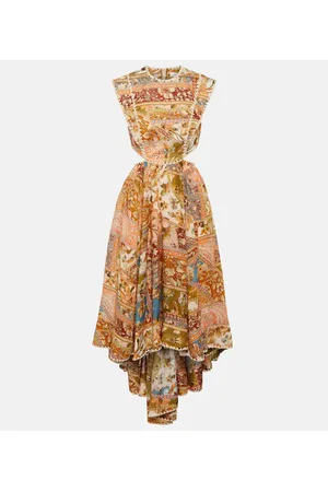 ZIMMERMANN Midikleid Chintz aus Ramie