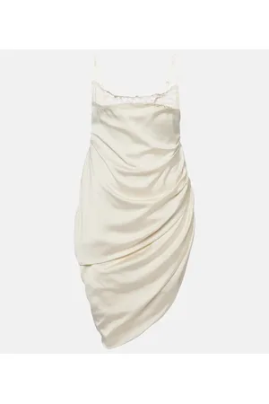 Jacquemus Slipdress La Saudade Brodée aus Satin