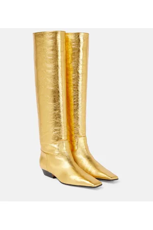 Khaite Stiefel Marfa aus Metallic-Leder