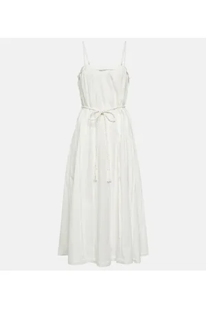 ULLA JOHNSON Midikleid Leela aus Baumwollpopeline