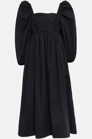 ULLA JOHNSON Midikleid Lelani aus Baumwollpopeline