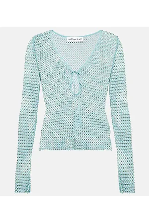 Self-Portrait Verziertes Top aus Mesh
