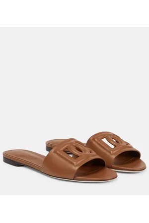 Dolce & Gabbana Pantoletten DG aus Leder