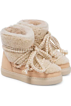 INUIKII Schneestiefel Curly aus Veloursleder und Shearling