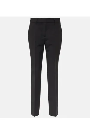 GABRIELA HEARST Gerade High-Rise-Hose Francisco aus Wolle