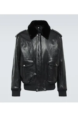 Prada Lederjacke mit Faux Fur