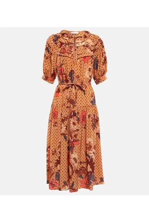 ULLA JOHNSON Bedrucktes Midikleid Adette