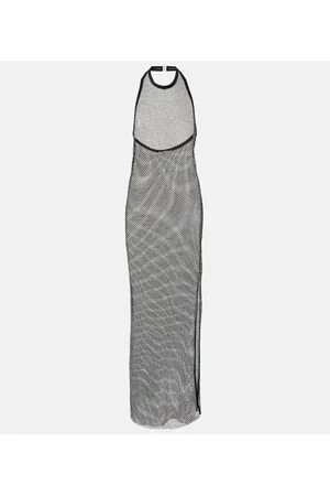 Simkhai Maxikleid Inaya aus Mesh mit Kristallen