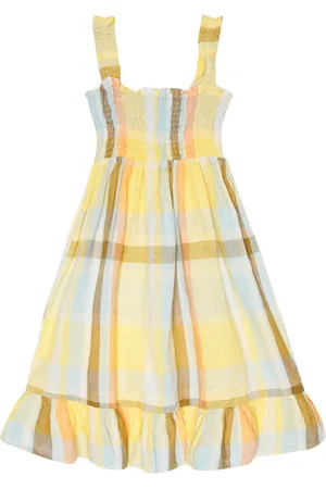 The New Society Kleid Roberta aus Baumwolle und Leinen