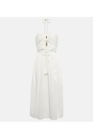 ULLA JOHNSON Midikleid Emmaline aus Baumwollpopeline