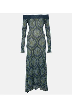 Etro Bedrucktes Off-Shoulder-Midikleid