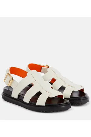 Marni Sandalen Fussbett aus Leder