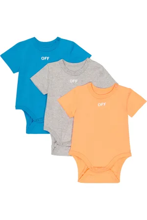 OFF-WHITE Baby Set aus drei Bodys aus Baumwolle