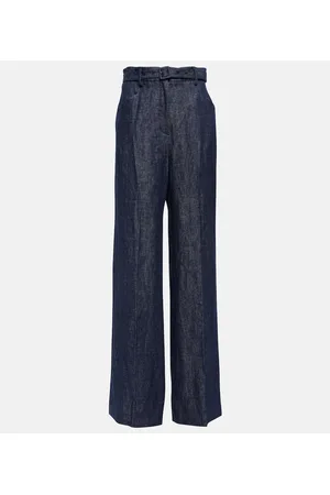 GABRIELA HEARST High-Rise-Hose aus Leinen