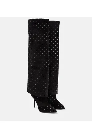 Balmain Verzierte Stiefel Ariel aus Veloursleder